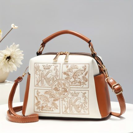 Medium Canvas And Calfskin Bag