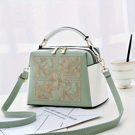 Medium Canvas And Calfskin  Bag